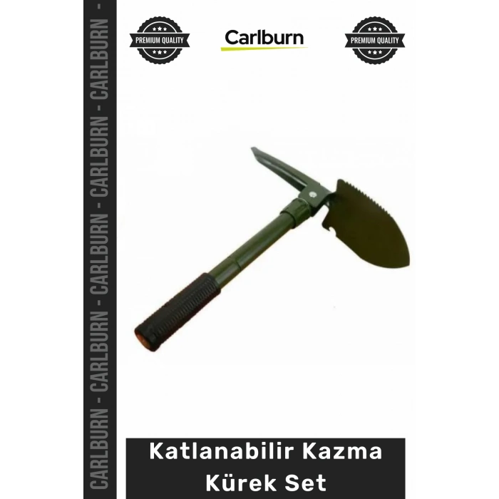 #KazmaKürek Portatif Katlanabilir Kamp Doğa Tutkunları Çok Fonksiyonlu Testere Pusula Kazma Kürek Set