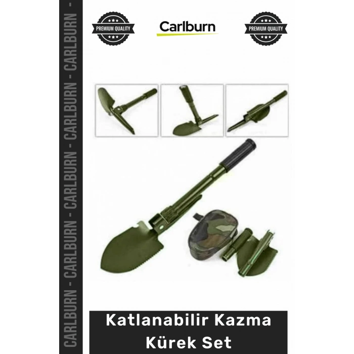 #KazmaKürek Portatif Katlanabilir Kamp Doğa Tutkunları Çok Fonksiyonlu Testere Pusula Kazma Kürek Set