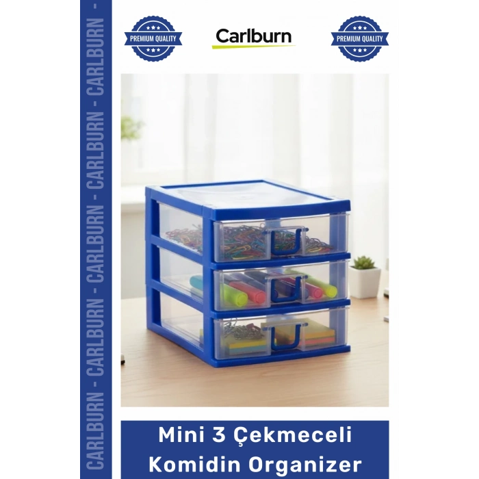 #Çekmece Ev Ofis Düzen Pratik Şeffaf Dayanıklı Takı Saklama Mini 3 Çekmeceli Komidin Organizer