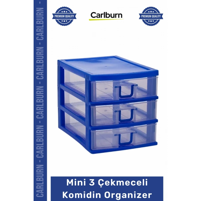 #Çekmece Ev Ofis Düzen Pratik Şeffaf Dayanıklı Takı Saklama Mini 3 Çekmeceli Komidin Organizer