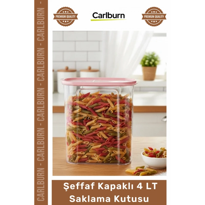 #SaklamaKabı Mutfak Düzeni Gıda Saklama Kuru Gıda Şeffaf Kapaklı Dayanıklı 4 LT Erzak Saklama Kabı