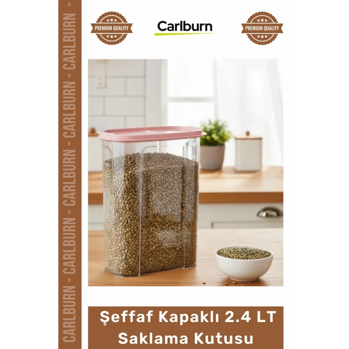 #SaklamaKabı Mutfak Düzeni Kuru Gıda Bakliyat Şeffaf Pratik Depolama 2.4 lt Şık Erzak Saklama Kabı