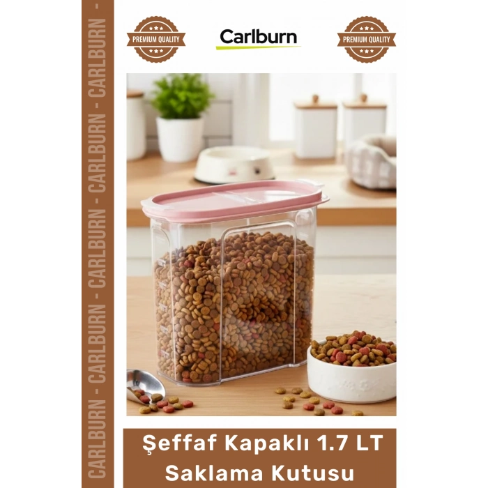 #SaklamaKabı Evcil Hayvan Kuru Mama Ödül Maması Pratik Düzenli Şeffaf Kapak 1.7 lt Mama Saklama Kabı