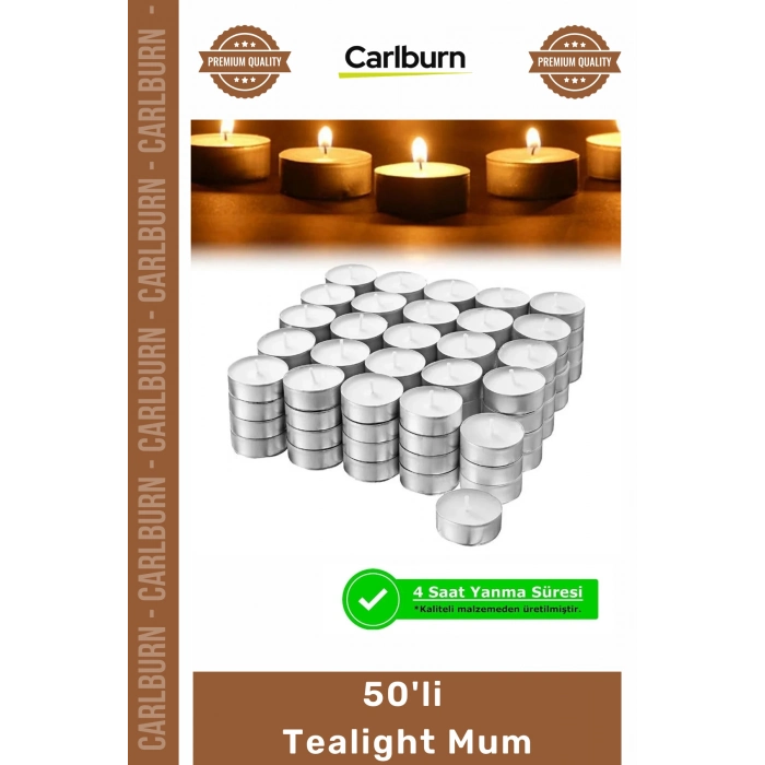 #Mum Özel Gün Romantik Dekoratif Çeşitli Renklerde Uzun Yanma Süreli Hoş Aydınlık 50li Tealight Mum