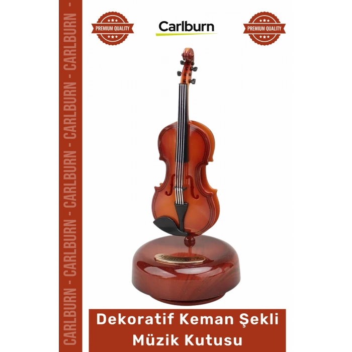 #Keman Ahşap Görünüm Melodisi Klasik Sanat Dekoratif Hediyelik Hareketli Keman Şekli Müzik Kutusu