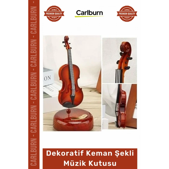 #Keman Ahşap Görünüm Melodisi Klasik Sanat Dekoratif Hediyelik Hareketli Keman Şekli Müzik Kutusu