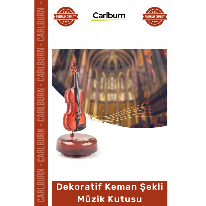 #Keman Ahşap Görünüm Melodisi Klasik Sanat Dekoratif Hediyelik Hareketli Keman Şekli Müzik Kutusu