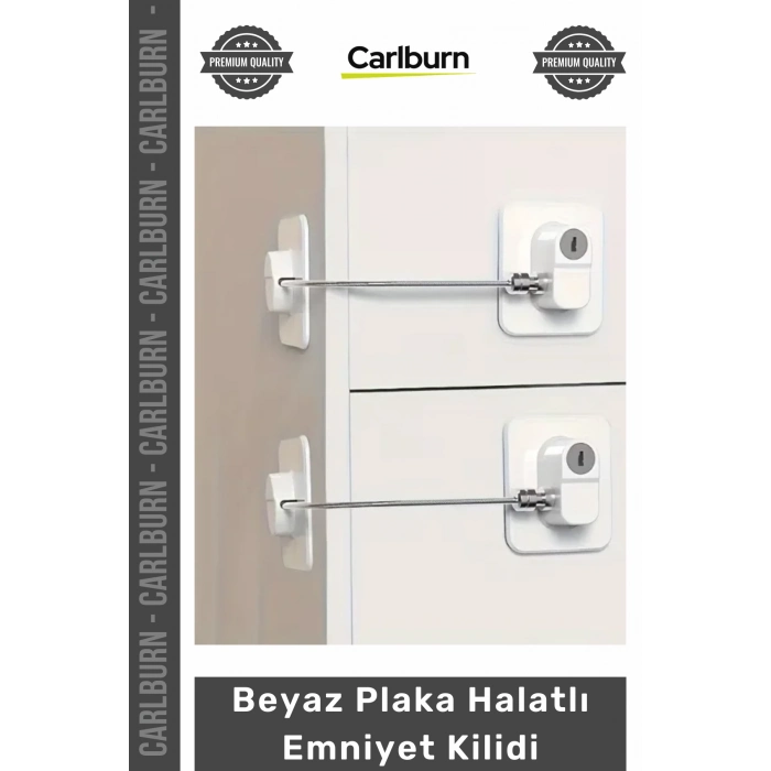 #Güvenlik Ev Çocuk Güvenliği Sağlam Çelik Halat Kontrollü Açılma Beyaz Plaka Halatlı Emniyet Kilidi