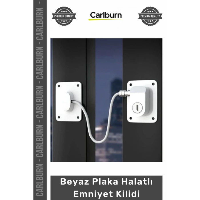 #Güvenlik Ev Çocuk Güvenliği Sağlam Çelik Halat Kontrollü Açılma Beyaz Plaka Halatlı Emniyet Kilidi