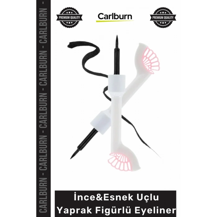 #Eyeliner Yoğun Siyah Pigment Gün Boyu Etkili Kalıcı İnce Esnek Uçlu Yaprak Figürlü Eyeliner