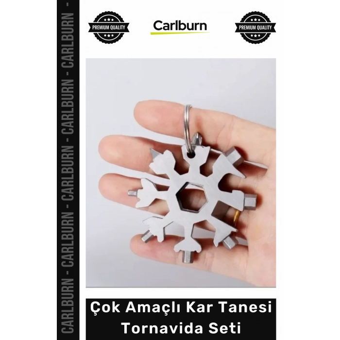 Özel Üretim Pratik Kompakt Anahtarlık Çok Yönlü Çok Amaçlı Kar Tanesi Tornavida Seti 18 in 1
