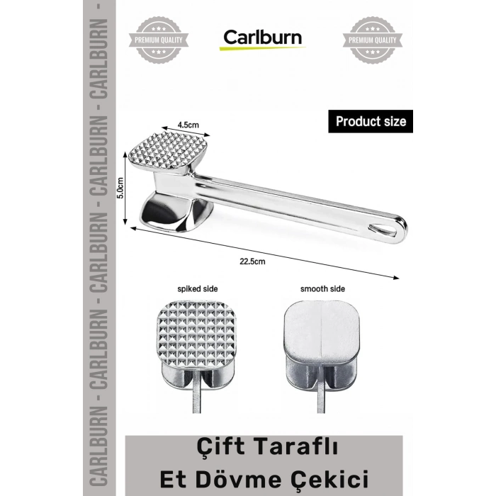 Özel Üretim Yüksek Kalite Alüminyum Narin Etler Mutfak Profesyonel Et Dövme Çekici Çift Taraflı