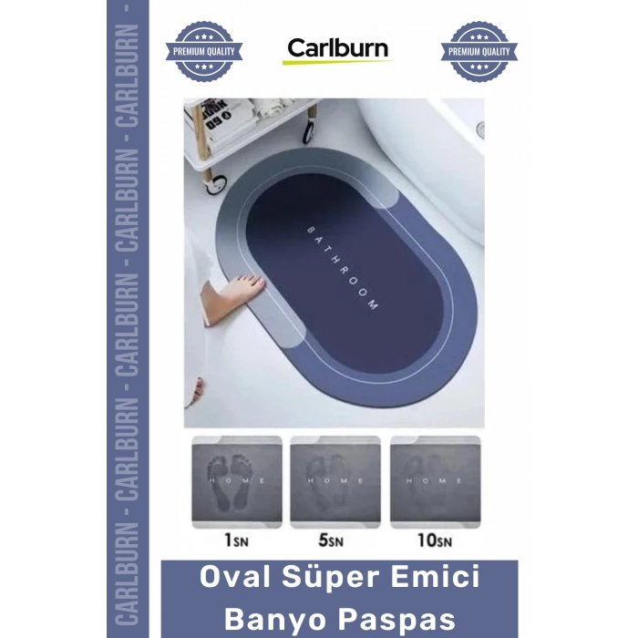 #Paspas Dayanıklı Nappa Deri Hızlı Kuruyan Kaymaz Güvenli Kauçuk Zemin Oval Süper Emici Banyo Paspas