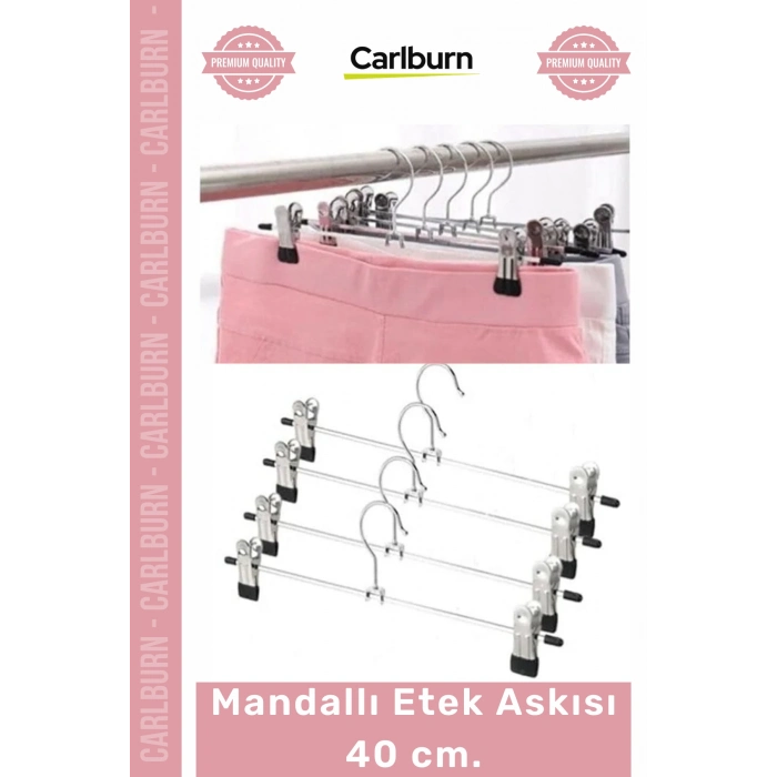 #Askı Dayanıklı Metal Kırışıksız Giysiler Şık Tasarım Gardırop Düzenleme Mandallı Etek Askısı 40cm
