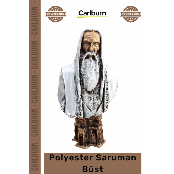 #Büst Yüzüklerin Efendisi İkonik Karakter Detaylı Kaliteli Polyester Dekoratif Saruman Büst
