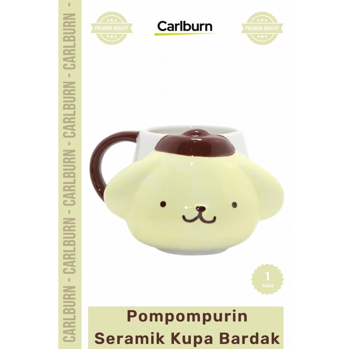 Özel Üretim Hediye Sanrio Kawaii Karakter Koleksiyon Pompompurin 3D Tasarım Seramik Kupa Bardak