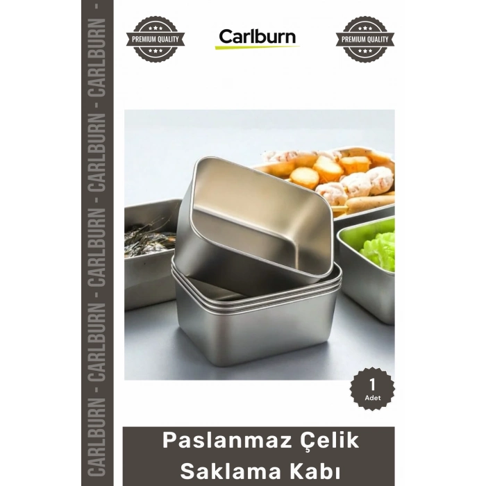 #Saklama Mutfak Tipi 135x105x5 Dayanıklı Hijyenik Koku Geçirmez Şık Paslanmaz Çelik Saklama Kabı