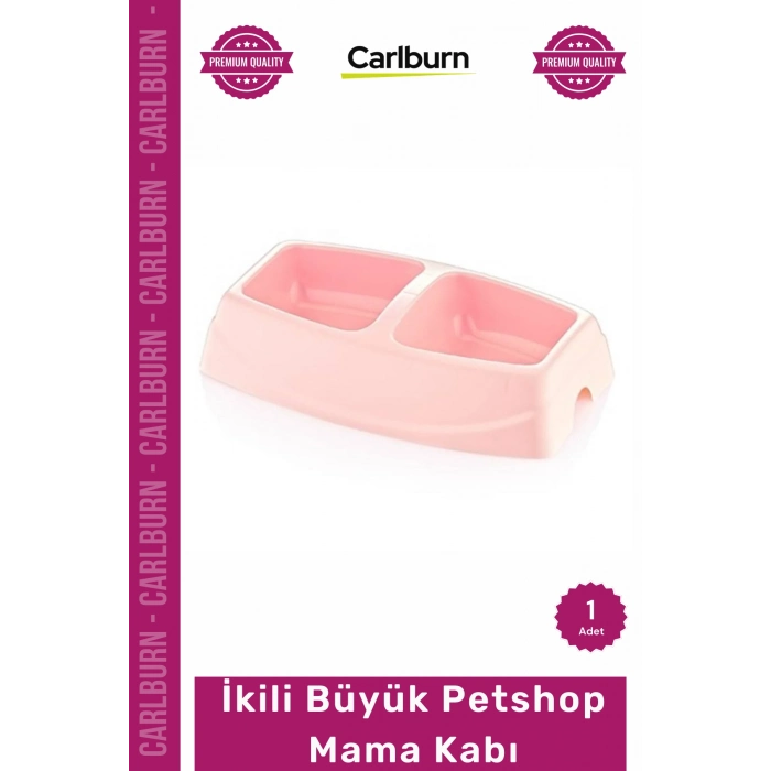 #Petshop Birinci Sınıf Kaliteli Plastik Kedi Köpek Su Kabı Renkli Dayanıklı İkili Büyük Mama Kabı