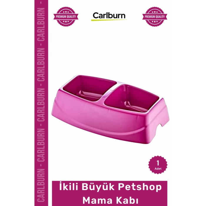 #Petshop Birinci Sınıf Kaliteli Plastik Kedi Köpek Su Kabı Renkli Dayanıklı İkili Büyük Mama Kabı
