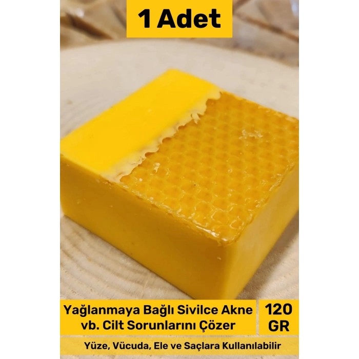 #sabun %100 Doğal Güzel Kokulu El Yüz Saç Cilt Vücut Orijinal Bal Sabunu 120g - 1 Adet