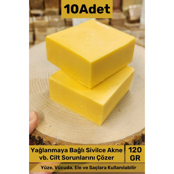 #sabun %100 Doğal Güzel Kokulu El Yüz Saç Cilt Vücut Orijinal Bitkisel Kayısı Sabunu 120g - 10 Adet