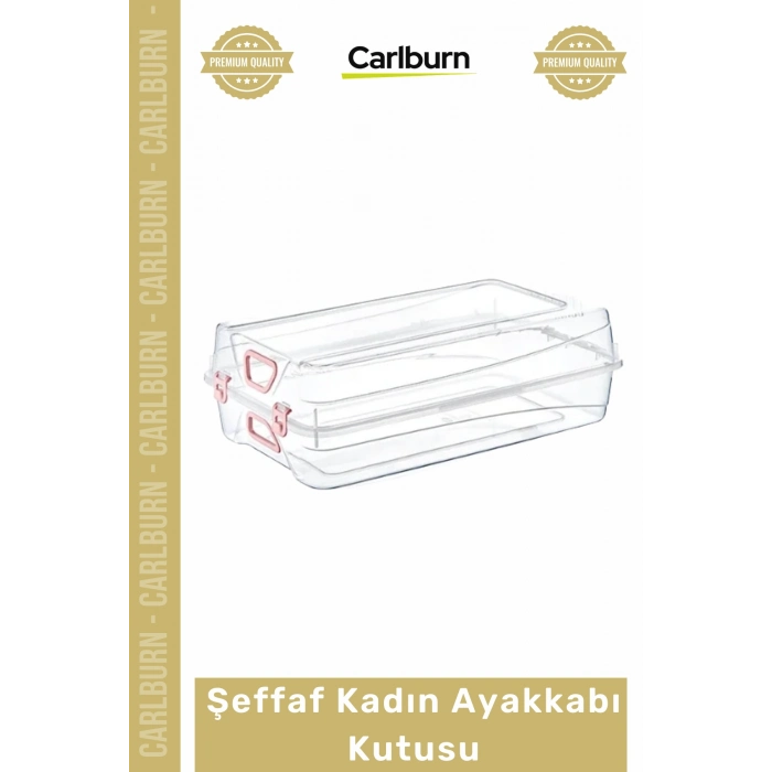 Özel Üretim Şeffaf Plastik Katlanabilir Havalandırma Kanallı Saplı Organizatör Kadın Ayakkabı Kutusu