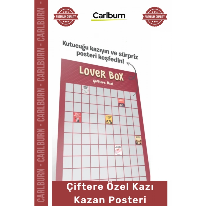 Özel Üretim 100 Görevli Lover Box Sevgili Hediyesi İnteraktif Macera Çiftere Özel Kazı Kazan Posteri