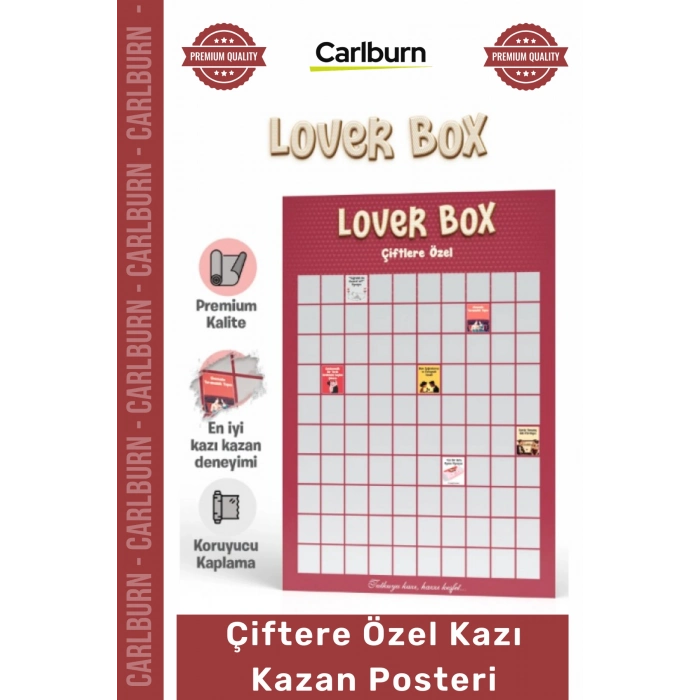 Özel Üretim 100 Görevli Lover Box Sevgili Hediyesi İnteraktif Macera Çiftere Özel Kazı Kazan Posteri