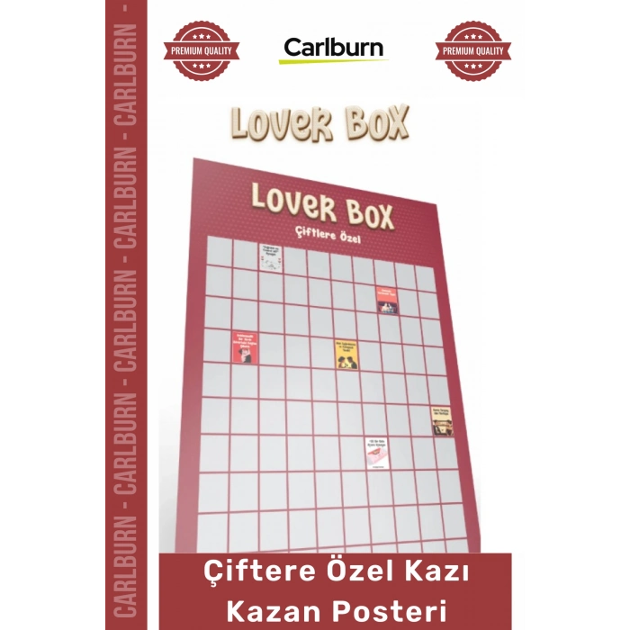 Özel Üretim 100 Görevli Lover Box Sevgili Hediyesi İnteraktif Macera Çiftere Özel Kazı Kazan Posteri