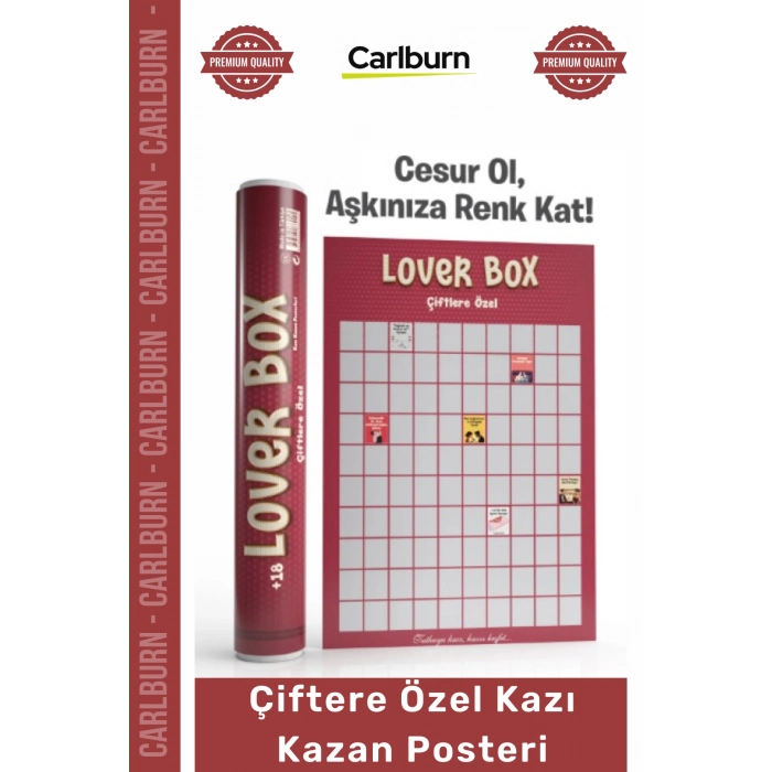 Özel Üretim 100 Görevli Lover Box Sevgili Hediyesi İnteraktif Macera Çiftere Özel Kazı Kazan Posteri