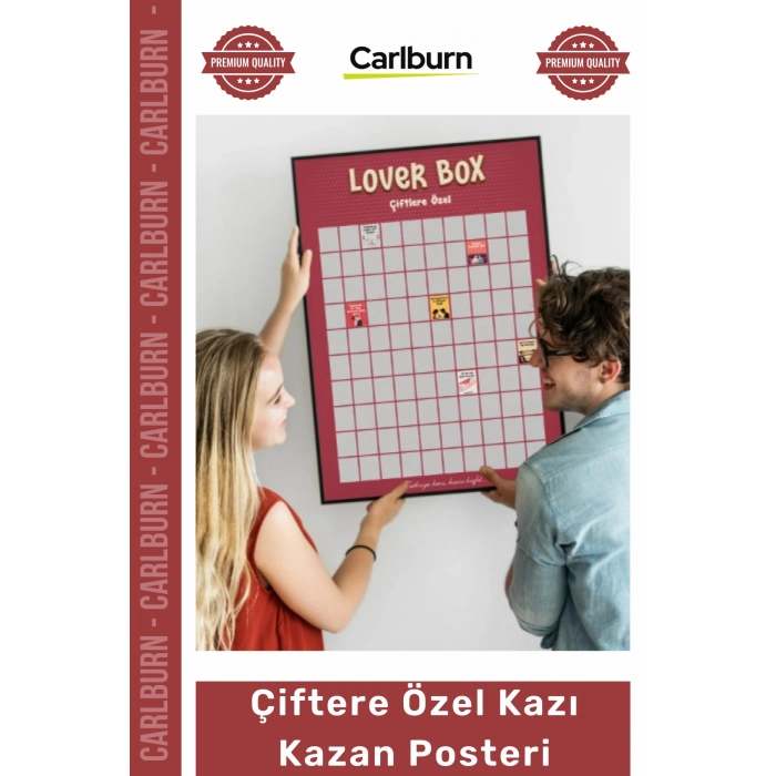 Özel Üretim 100 Görevli Lover Box Sevgili Hediyesi İnteraktif Macera Çiftere Özel Kazı Kazan Posteri