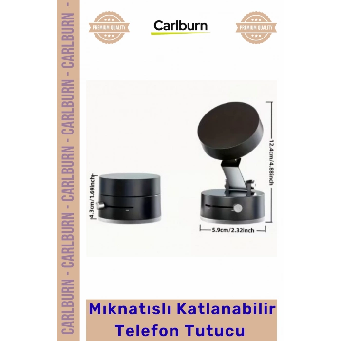 Özel Üretim Torpido Cam Vakumlu Araç 360 Derece Döner Güçlü Mıknatıslı Katlanabilir Telefon Tutucu