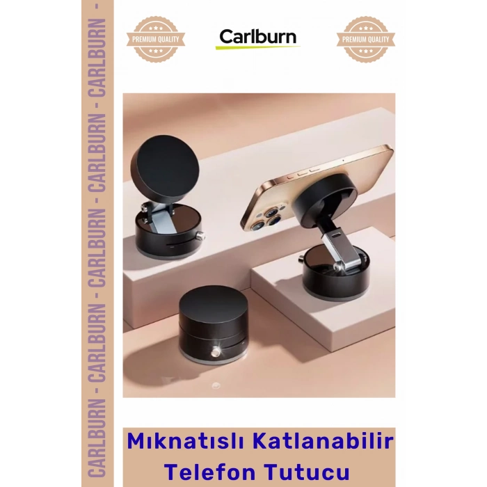 Özel Üretim Torpido Cam Vakumlu Araç 360 Derece Döner Güçlü Mıknatıslı Katlanabilir Telefon Tutucu