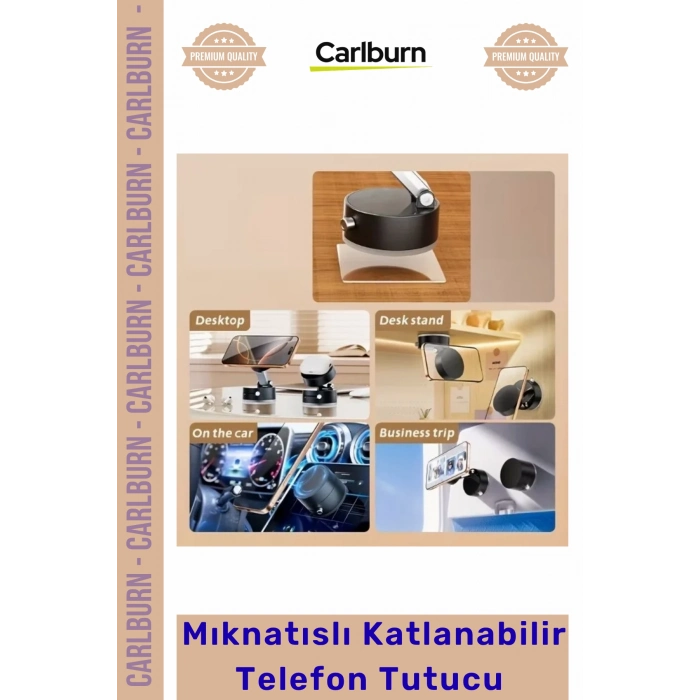 Özel Üretim Torpido Cam Vakumlu Araç 360 Derece Döner Güçlü Mıknatıslı Katlanabilir Telefon Tutucu