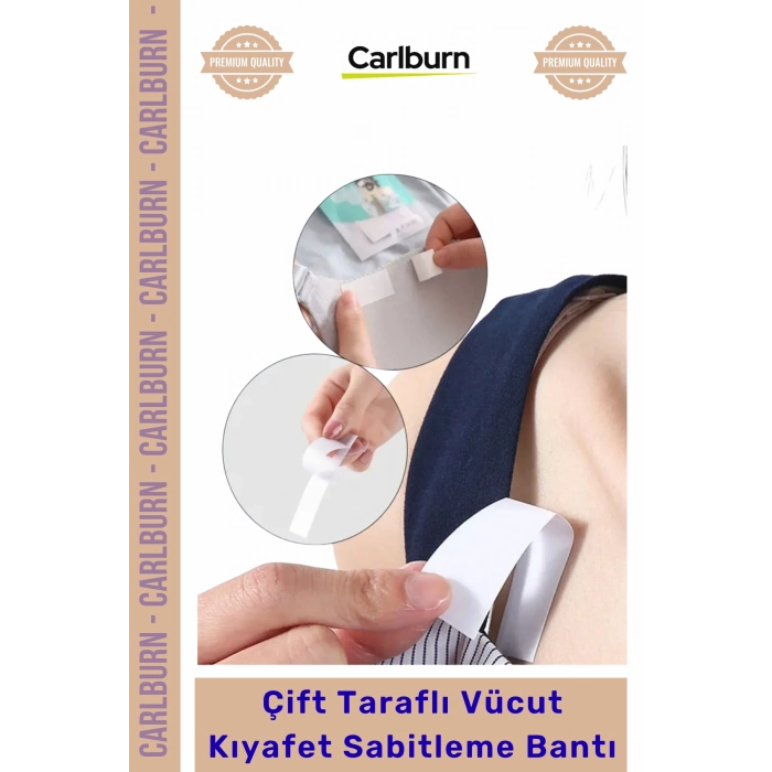 Premium Şeffaf Dekolte Abiye Gelinlik Elbise Güçlü Çift Taraflı Vücut Kıyafet Sabitleme Bantı 36lı