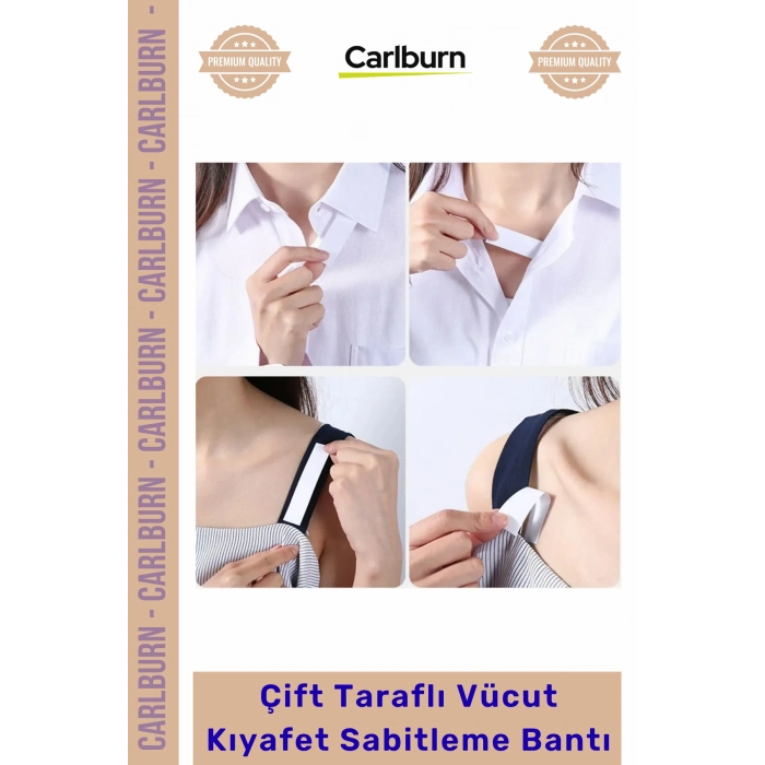 Premium Şeffaf Dekolte Abiye Gelinlik Elbise Güçlü Çift Taraflı Vücut Kıyafet Sabitleme Bantı 36lı