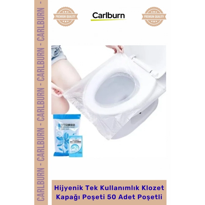 Özel Üretim Kaliteli Pratik Seyahat Hijyenik Tek Kullanımlık Klozet Kapağı Poşeti 50 Adet Poşetli