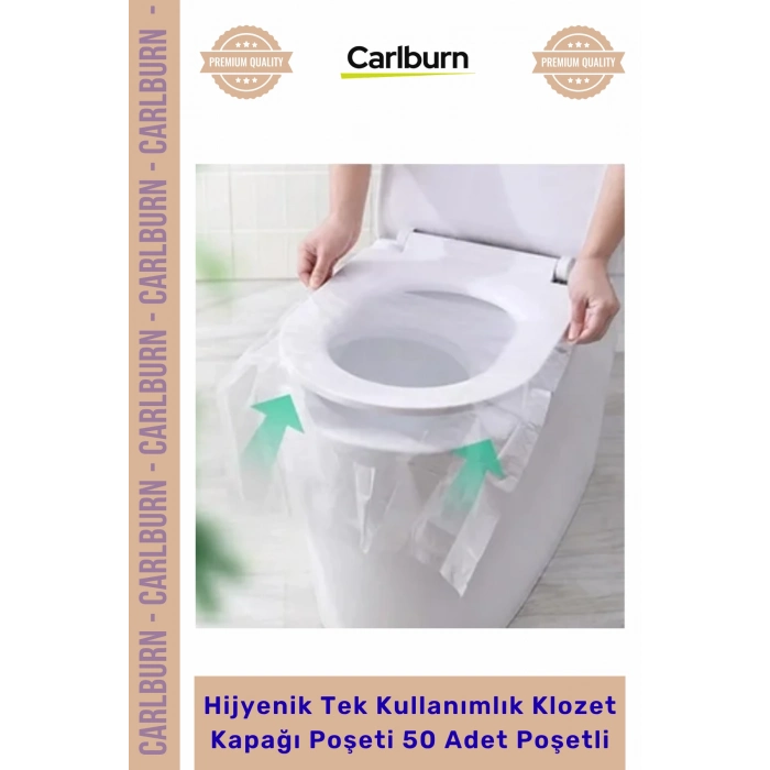 Özel Üretim Kaliteli Pratik Seyahat Hijyenik Tek Kullanımlık Klozet Kapağı Poşeti 50 Adet Poşetli