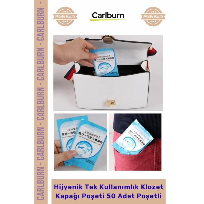Özel Üretim Kaliteli Pratik Seyahat Hijyenik Tek Kullanımlık Klozet Kapağı Poşeti 50 Adet Poşetli