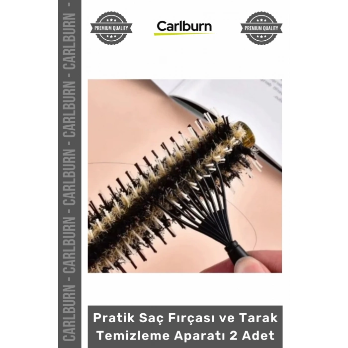 Özel Üretim Hijyenik Ergonomik Tırmık Aparat Pratik Saç Fırçası Tarak Temizleme Aparatı 2 Adet