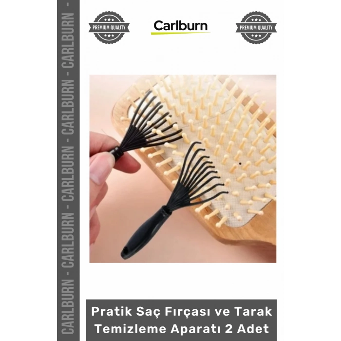 Özel Üretim Hijyenik Ergonomik Tırmık Aparat Pratik Saç Fırçası Tarak Temizleme Aparatı 2 Adet