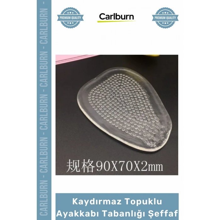 Özel Üretim Ergonomik Konforlu Yumuşak Silikon Ped Kaydırmaz Topuklu Ayakkabı Tabanlığı Şeffaf 17GR