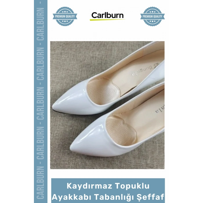 Özel Üretim Ergonomik Konforlu Yumuşak Silikon Ped Kaydırmaz Topuklu Ayakkabı Tabanlığı Şeffaf 17GR