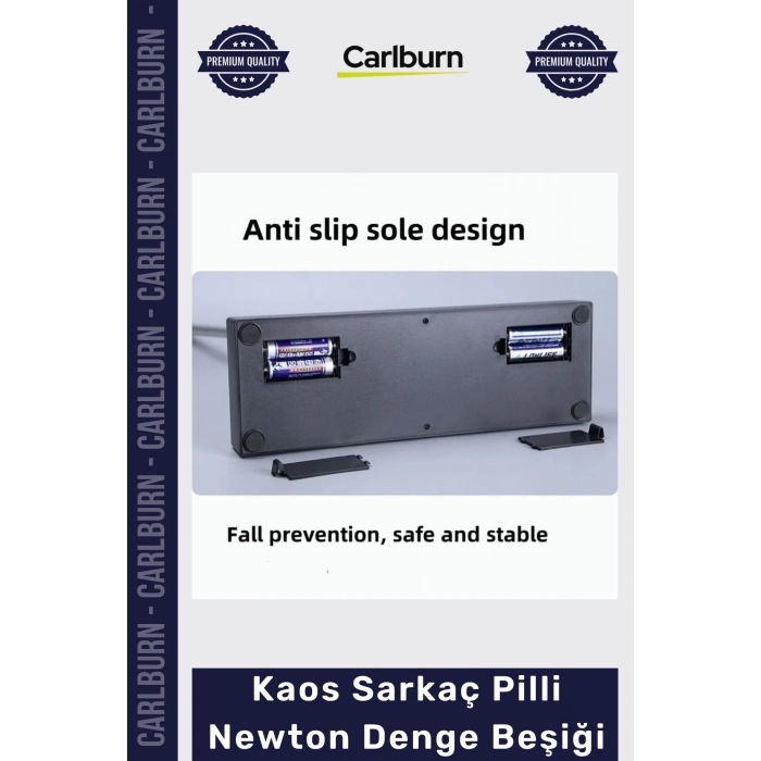 Özel Üretim Modern Ofis Dekorasyon Kinetik Sanat Heykeli 40 cm Kaos Sarkaç Pilli Newton Denge Beşiği