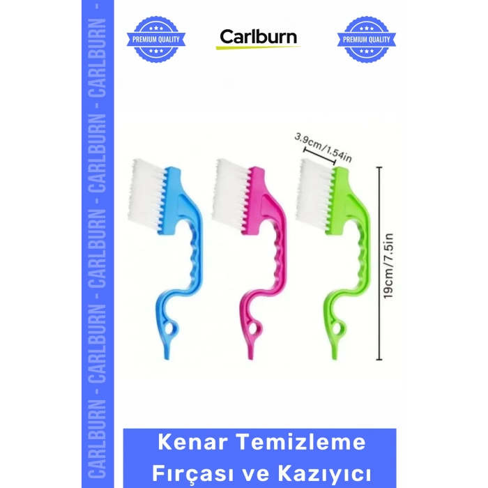 Özel Üretim Kapı Pencere Oluğu Dar Alan Pratik Asılabilir Saplı Kenar Temizleme Fırçası Kazıyıcı