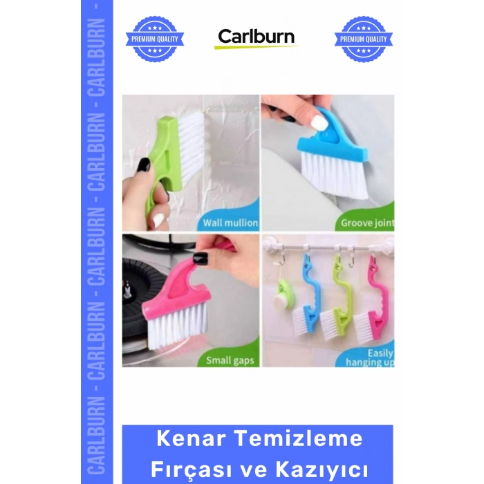 Özel Üretim Kapı Pencere Oluğu Dar Alan Pratik Asılabilir Saplı Kenar Temizleme Fırçası Kazıyıcı