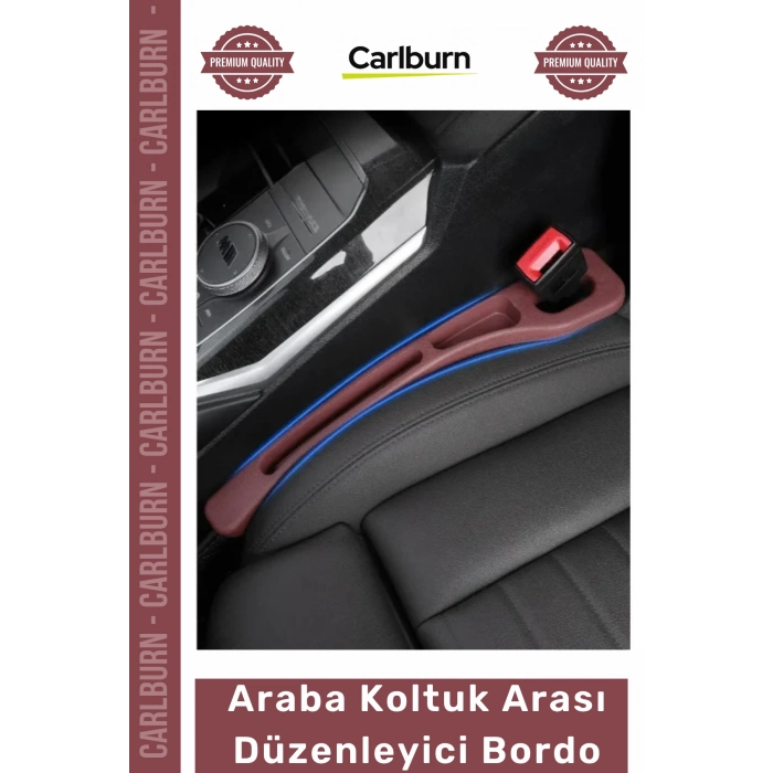 Özel Üretim Araç İçi Organizer Yan Cep Telefon Tutucu Konsol Araba Koltuk Arası Düzenleyici Bordo