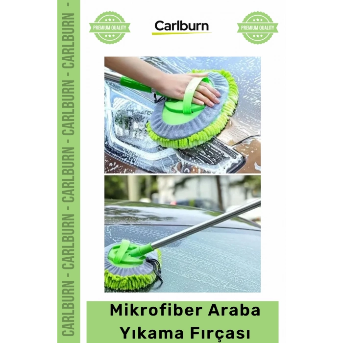 Özel Üretim Teleskopik Saplı Çizmez Uzayan Profesyonel Yedek Bezli Mikrofiber Araba Yıkama Fırçası