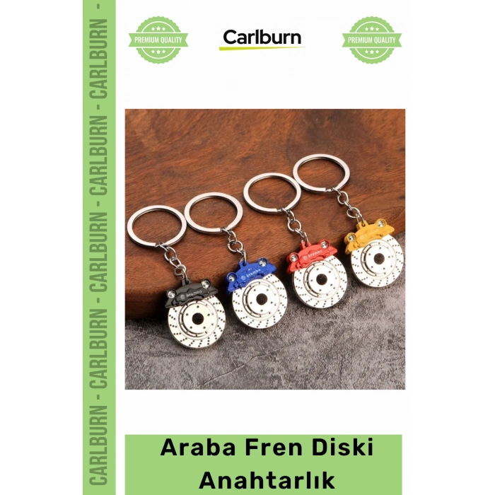 Özel Üretim Metal Tasarım Otomobil Modifiye Aksesuar Şık Havalı Hediye Araba Fren Diski Anahtarlık