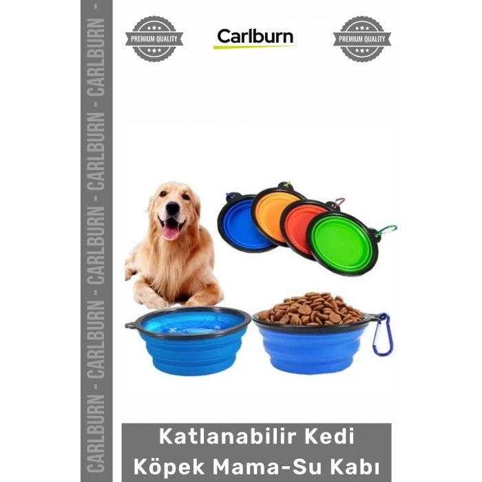Silikon Portatif Seyahat Tipi Askılı Pratik Akordeon Tasarım Katlanabilir Kedi Köpek Mama Su Kabı